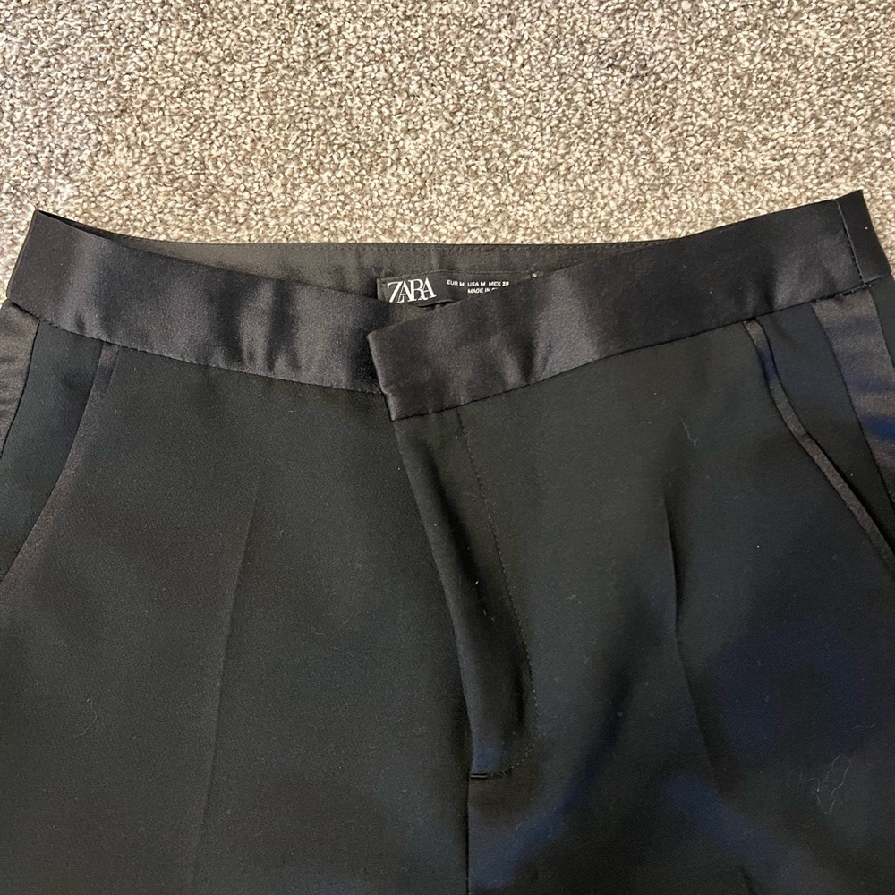Zara black tuxedo dress pants